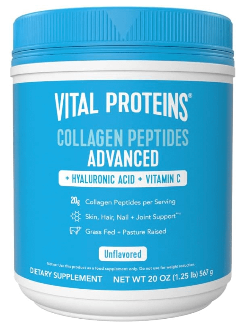 Vital Proteins Collagen Peptides Powder with Hyaluronic Acid and Vitamin C